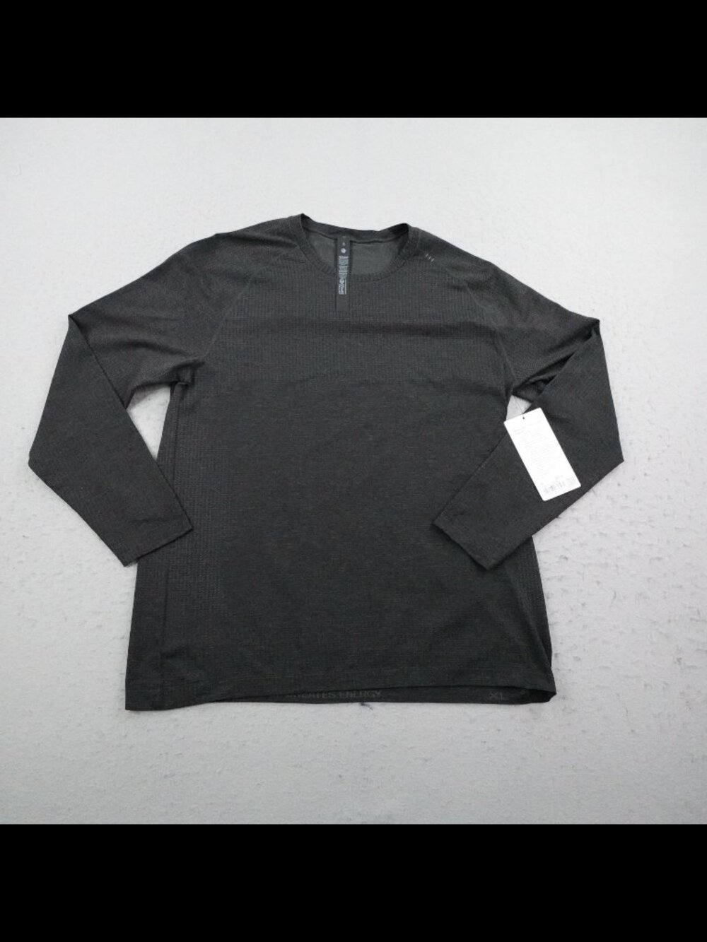 Lululemon Shirt Mens XL Grey Black Metal Vent Tech Long Sleeve Athletic NEW NWT